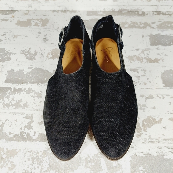 Crown Vintage Women's Black Open Toe Loafer Shoes V328 - Picture 4 of 9